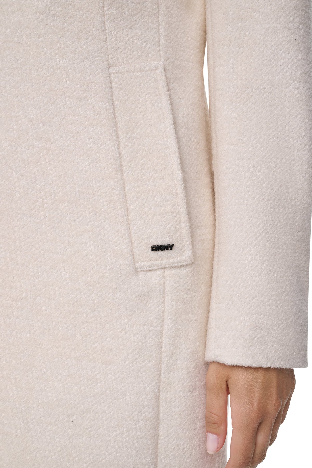SINGLE BREASTED BOUCLÉ WOOL-BLEND COAT