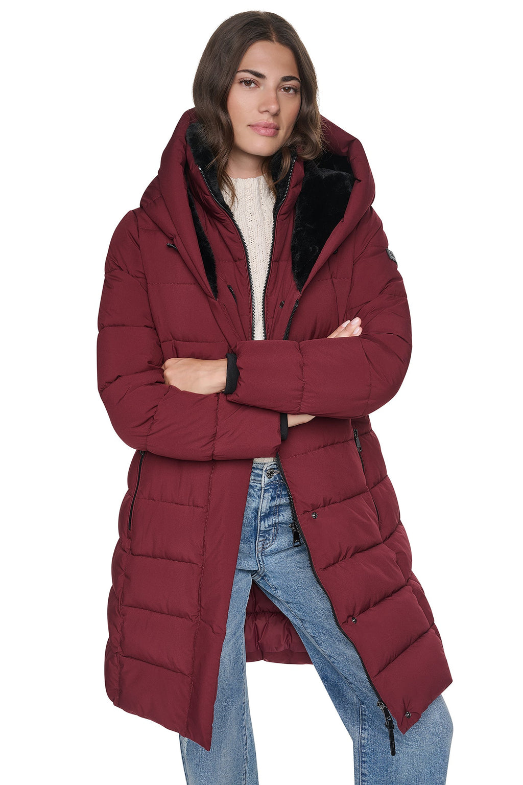 LONG BELTED LAYERED PUFFER