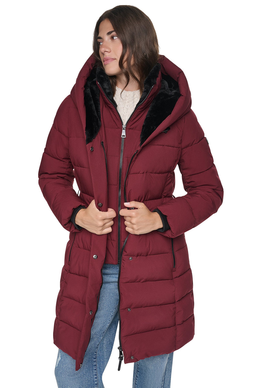 LONG BELTED LAYERED PUFFER