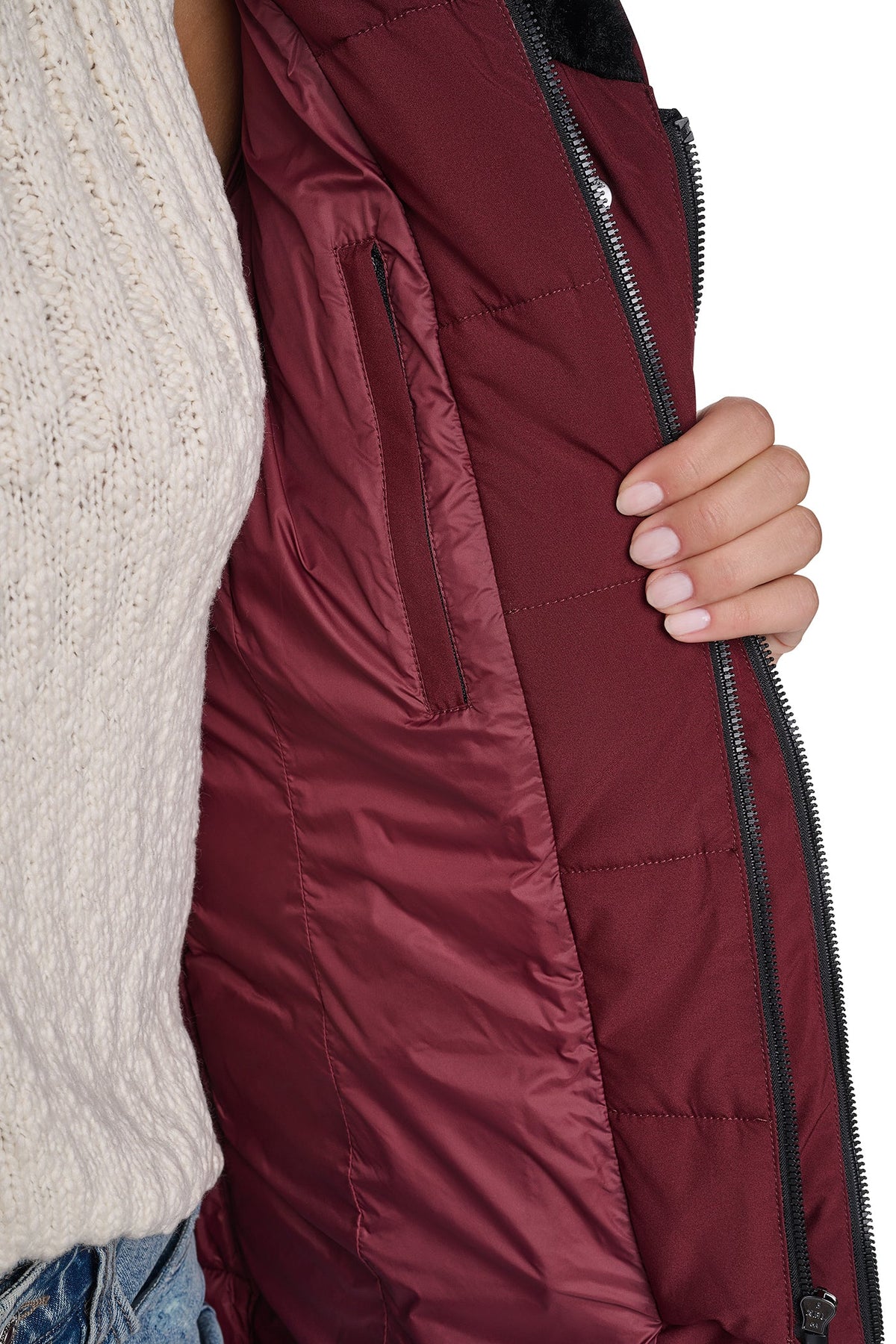 LONG BELTED LAYERED PUFFER