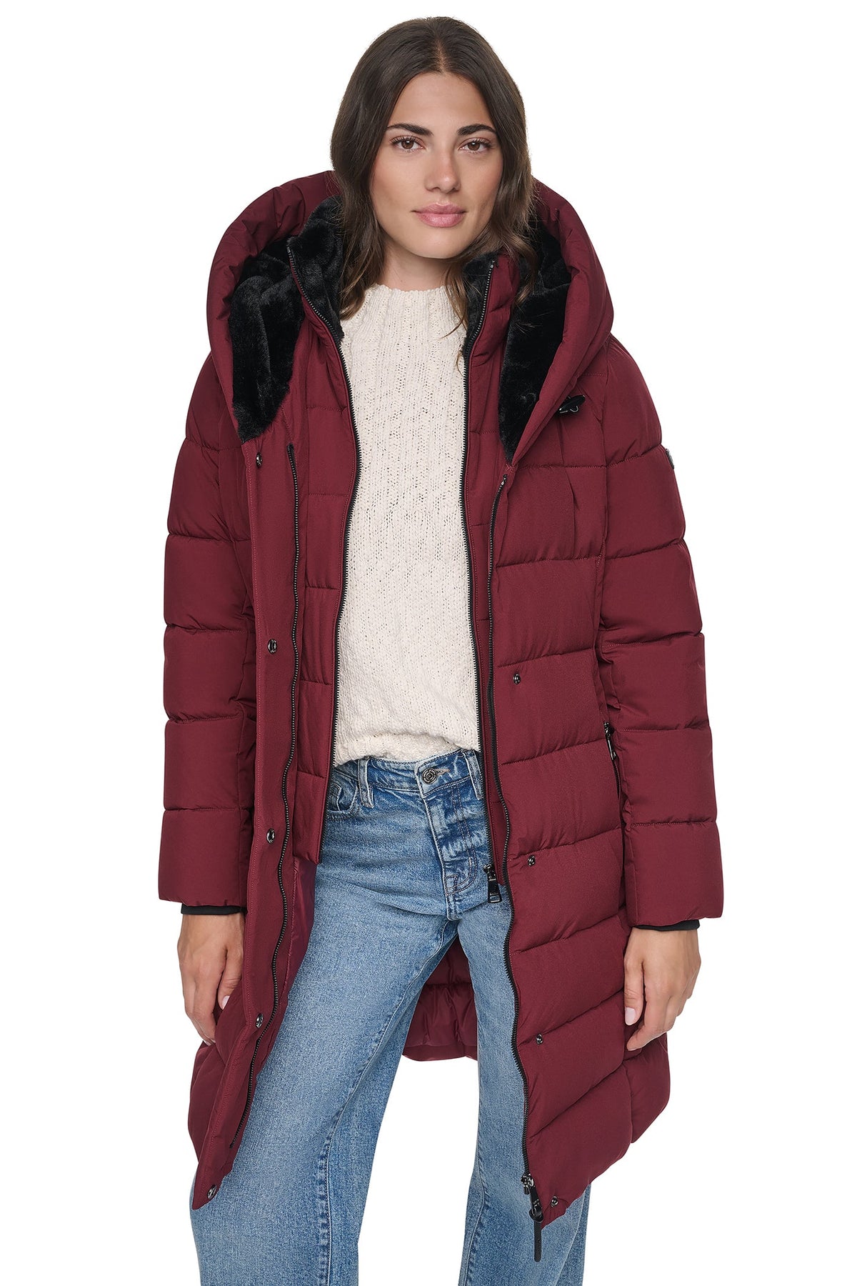 LONG BELTED LAYERED PUFFER