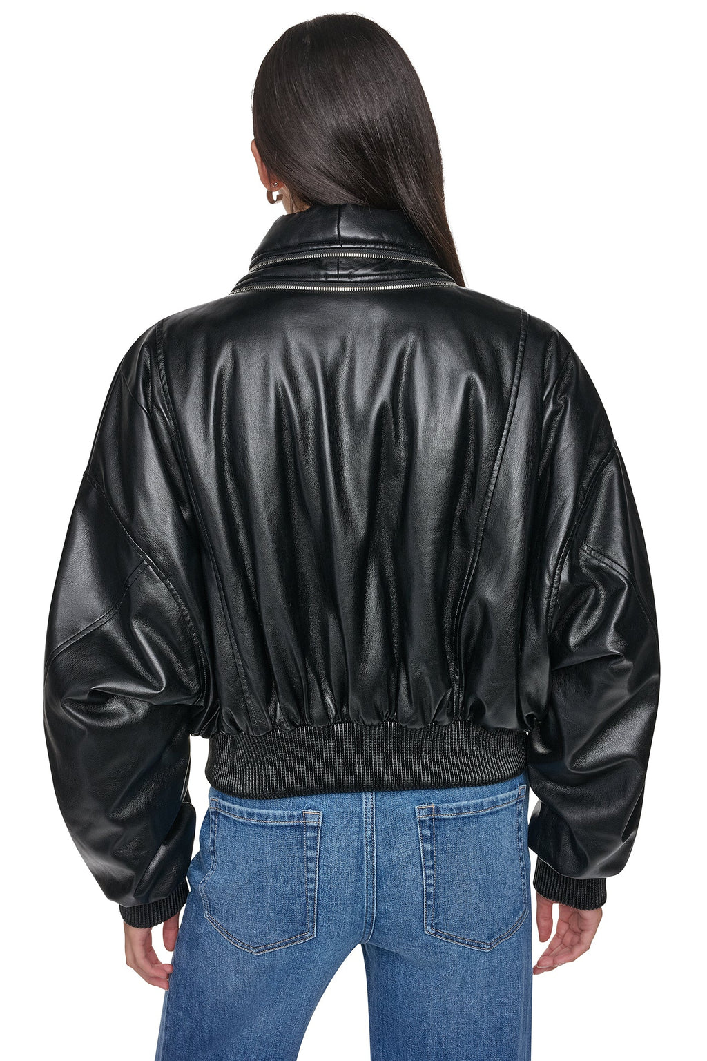 VEGAN LEATHER BOMBER JACKET