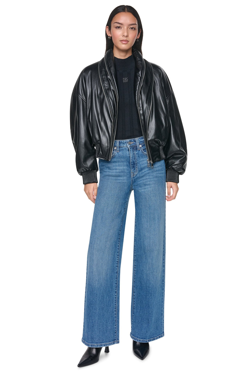 VEGAN LEATHER BOMBER JACKET