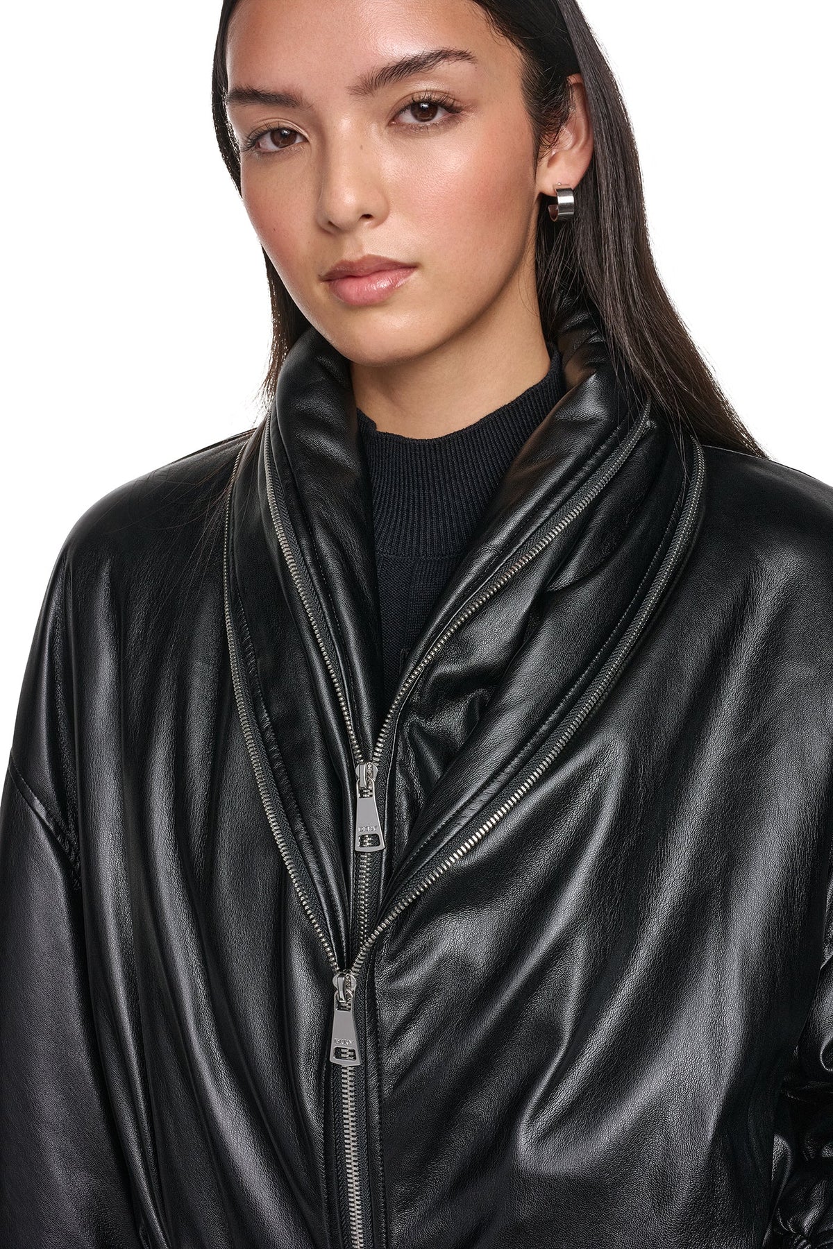 VEGAN LEATHER BOMBER JACKET