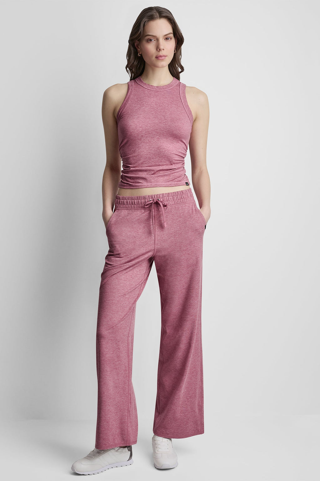MID-RISE SPACEDYE WIDE-LEG PANT