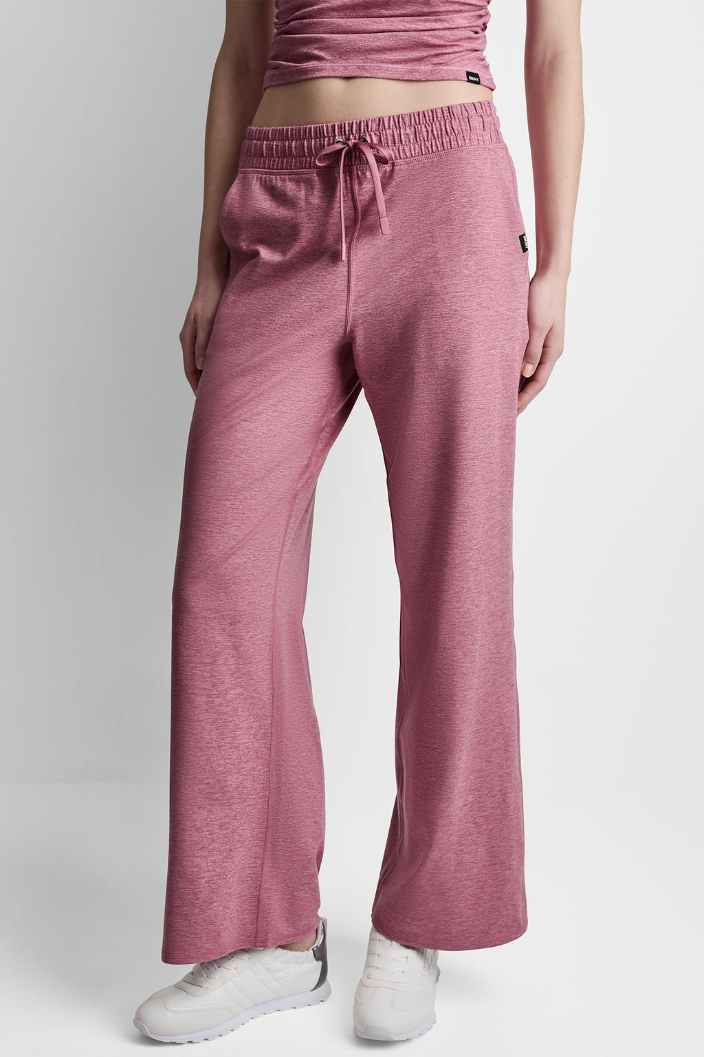 MID-RISE SPACEDYE WIDE-LEG PANT