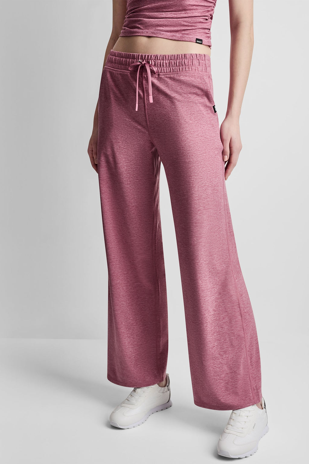 MID-RISE SPACEDYE WIDE-LEG PANT
