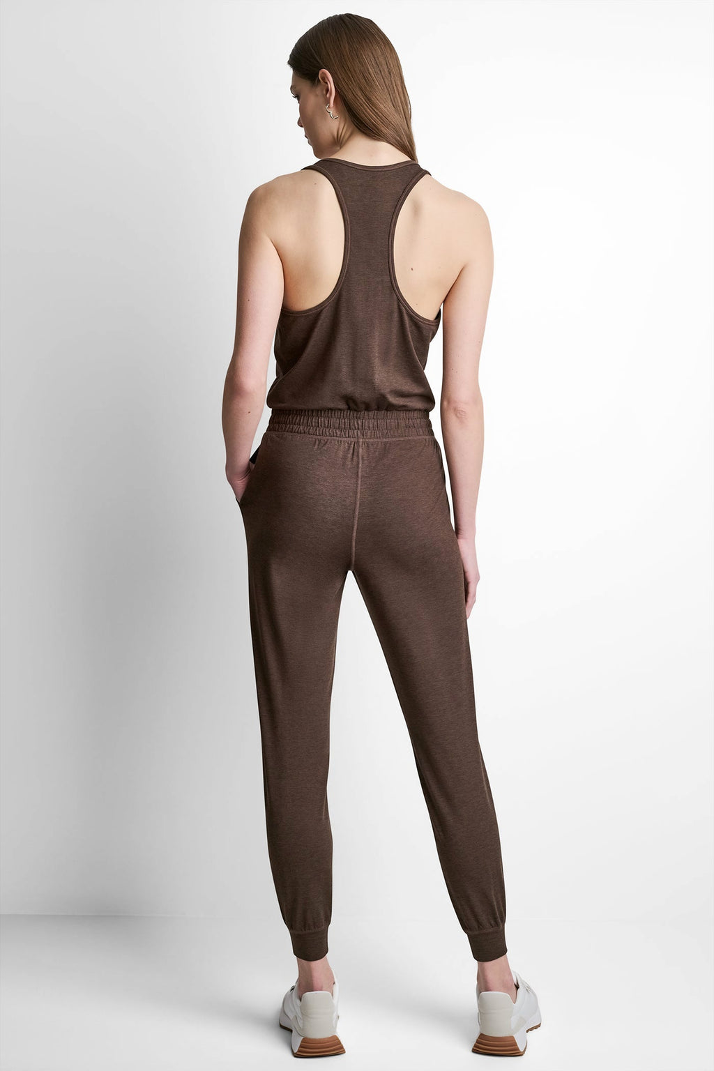SPACEDYE RACERBACK TANK JUMPSUIT