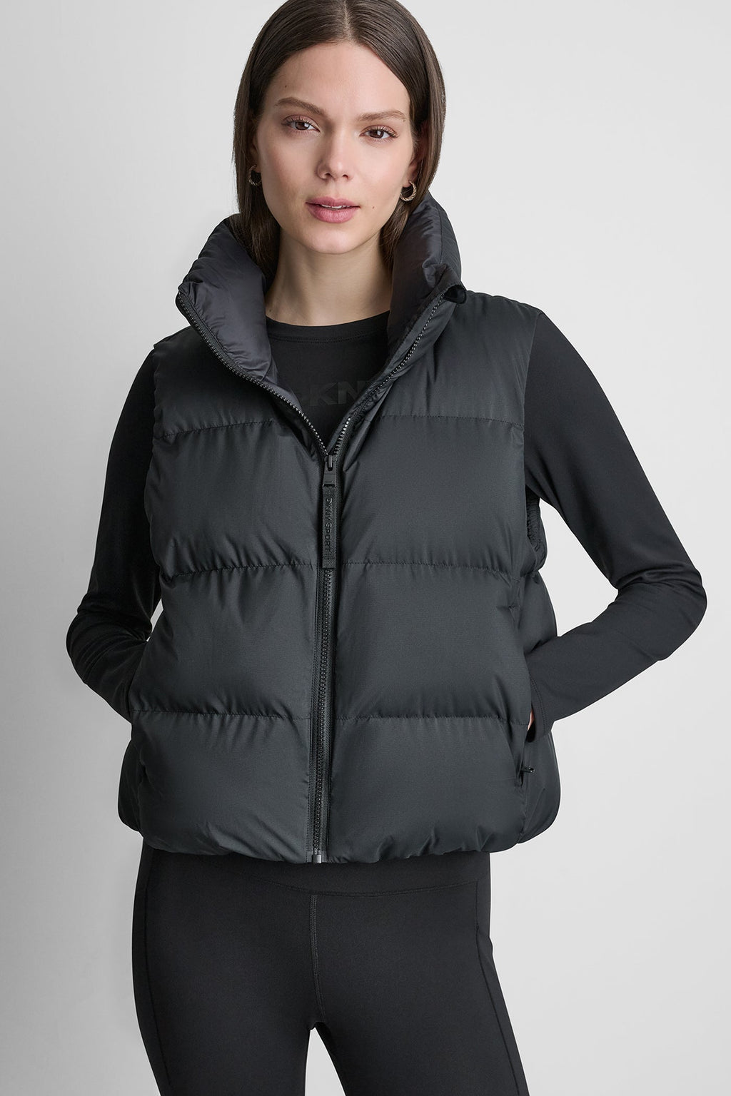 MOCK NECK PUFFER VEST