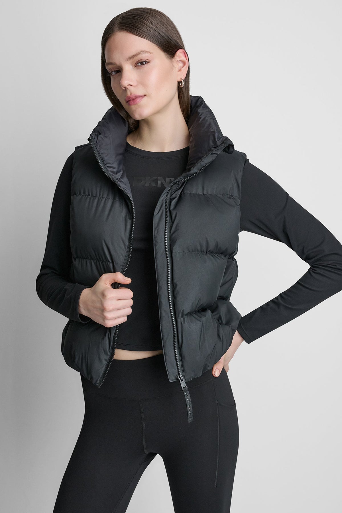 MOCK NECK PUFFER VEST