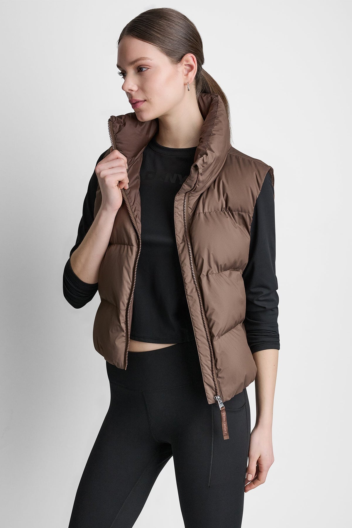 MOCK NECK PUFFER VEST