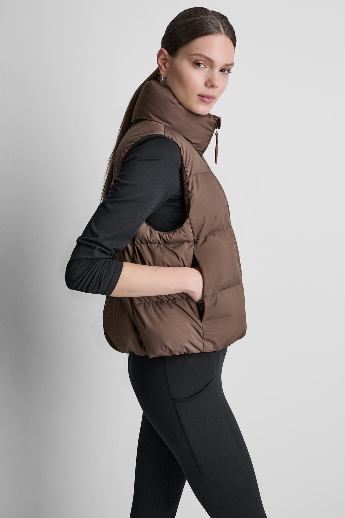 MOCK NECK PUFFER VEST