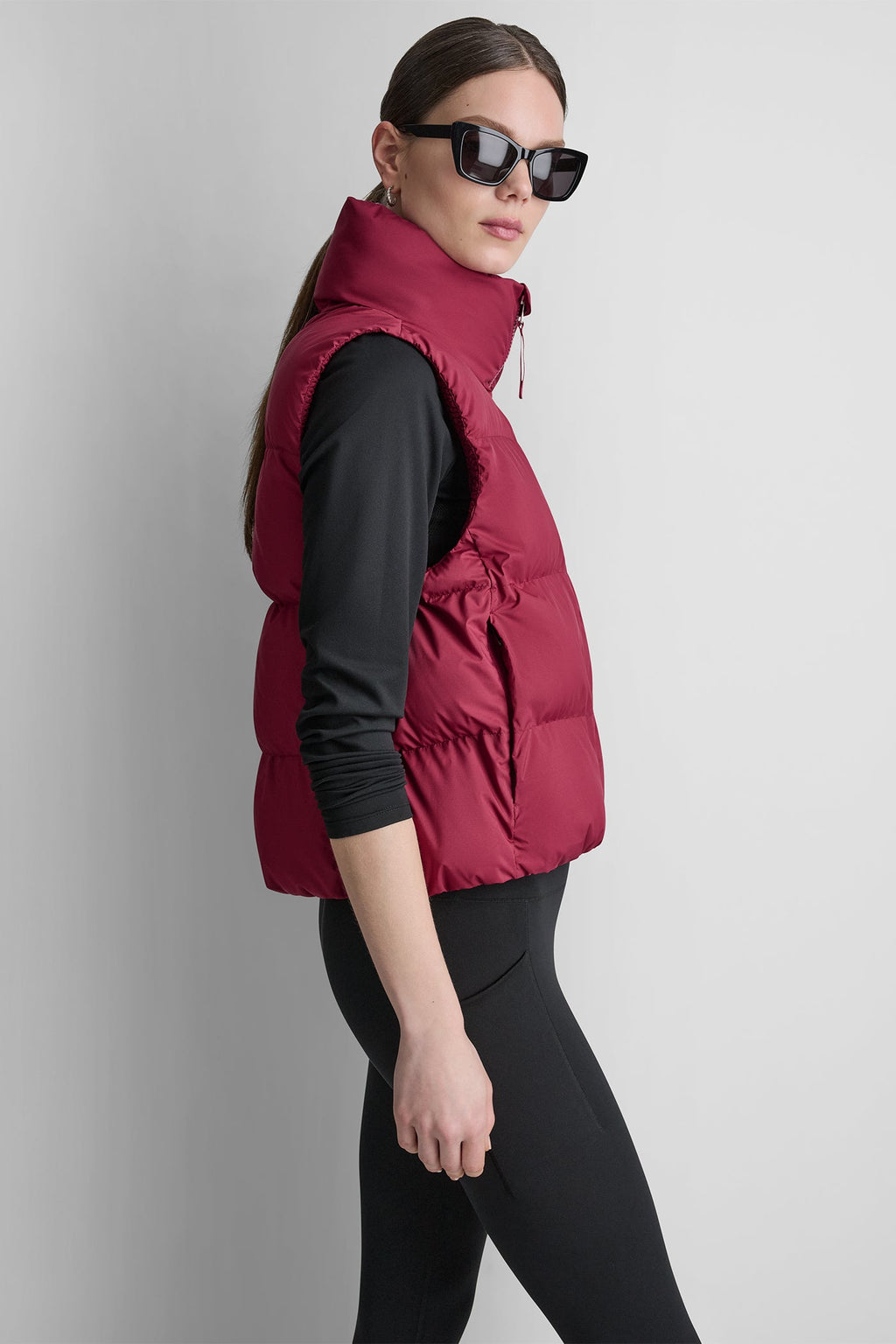 MOCK NECK PUFFER VEST