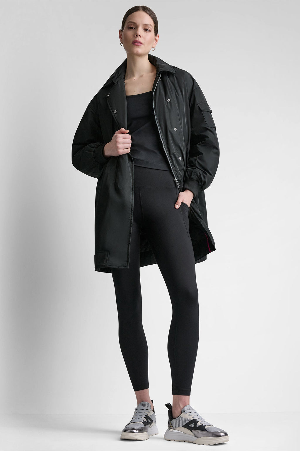 LONG JACKET WITH REMOVABLE HOOD