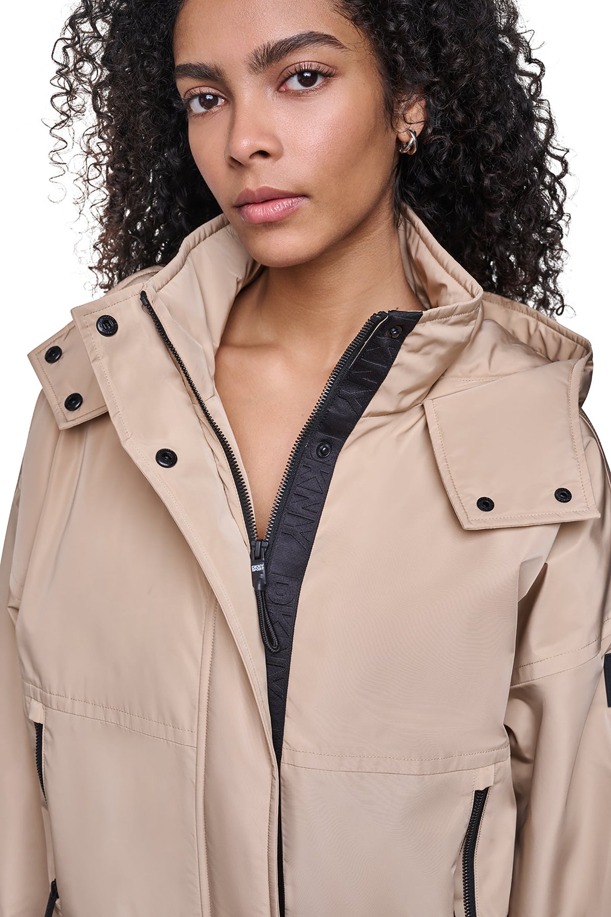 OVERSIZED LOGO HOODED JACKET
