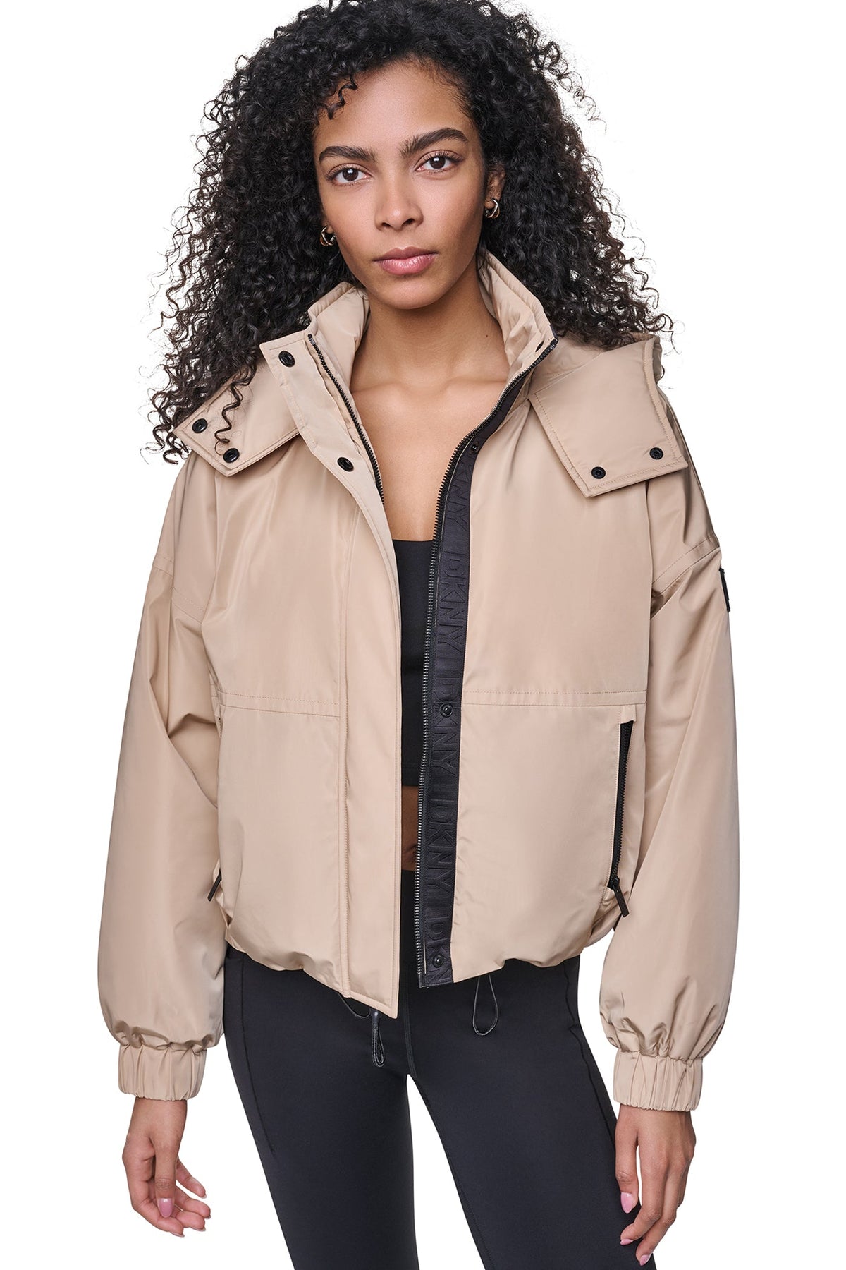 OVERSIZED LOGO HOODED JACKET