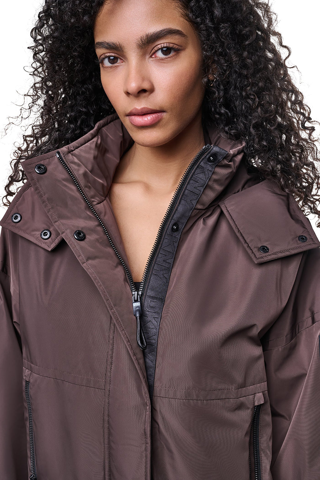 OVERSIZED LOGO HOODED JACKET