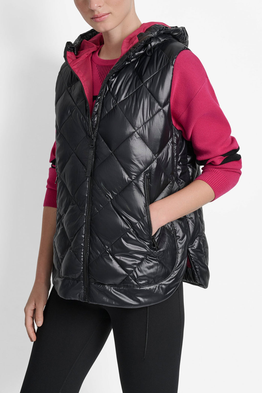 QUILTED HOODED VEST