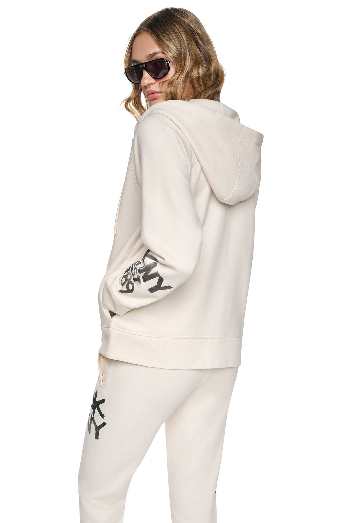 GRAFFITI RHINESTONE FULL-ZIP HOODIE