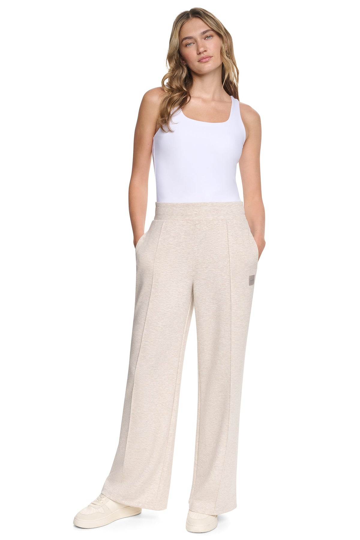 HIGH-RISE PINTUCKED WIDE-LEG PANT