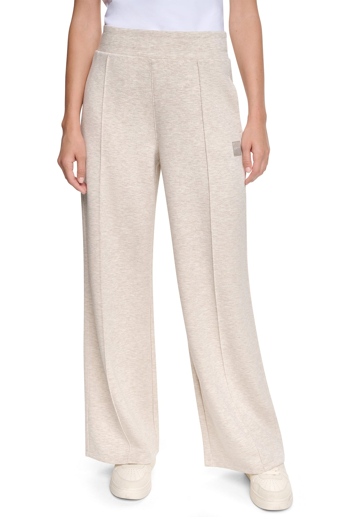 HIGH-RISE PINTUCKED WIDE-LEG PANT