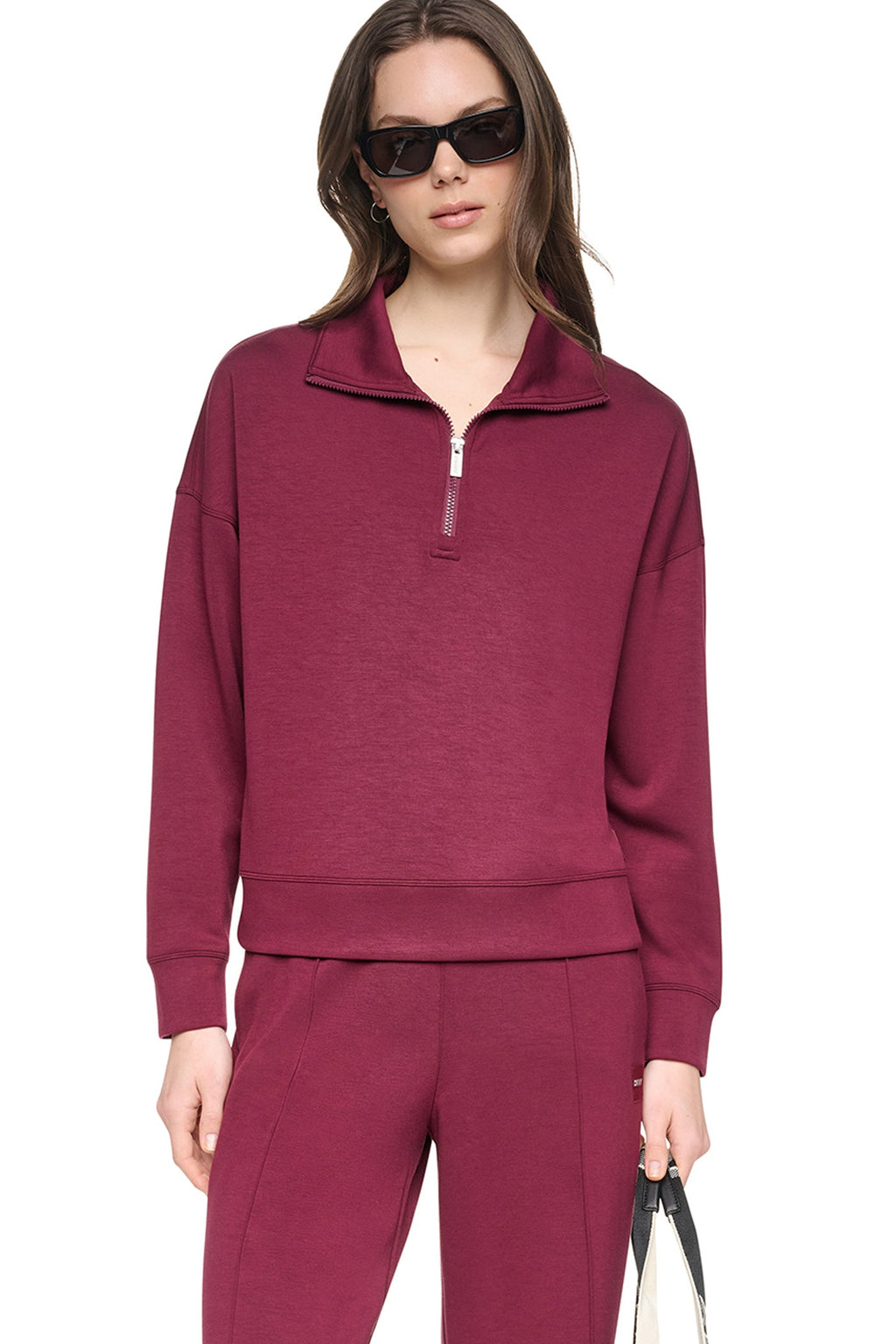 MOCK NECK HALF-ZIP PULLOVER