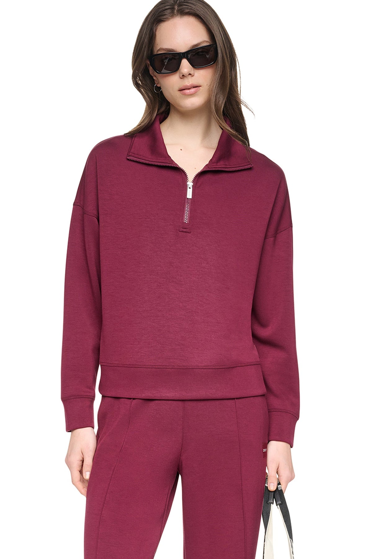 MOCK NECK HALF-ZIP PULLOVER