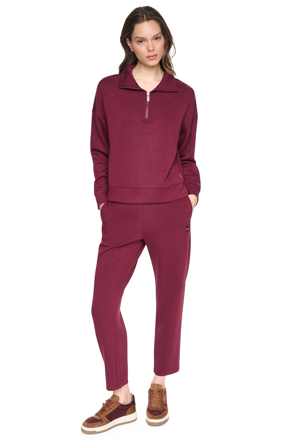 MOCK NECK HALF-ZIP PULLOVER