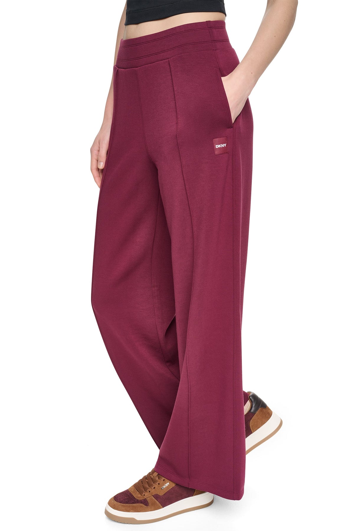 HIGH-RISE PINTUCKED WIDE-LEG PANT