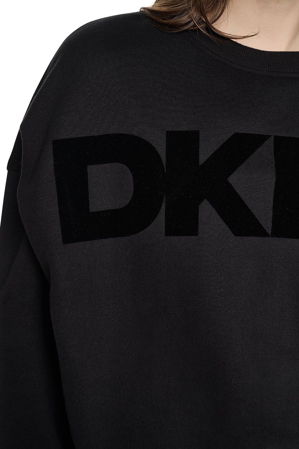 FLOCKED VARSITY LOGO SWEATSHIRT