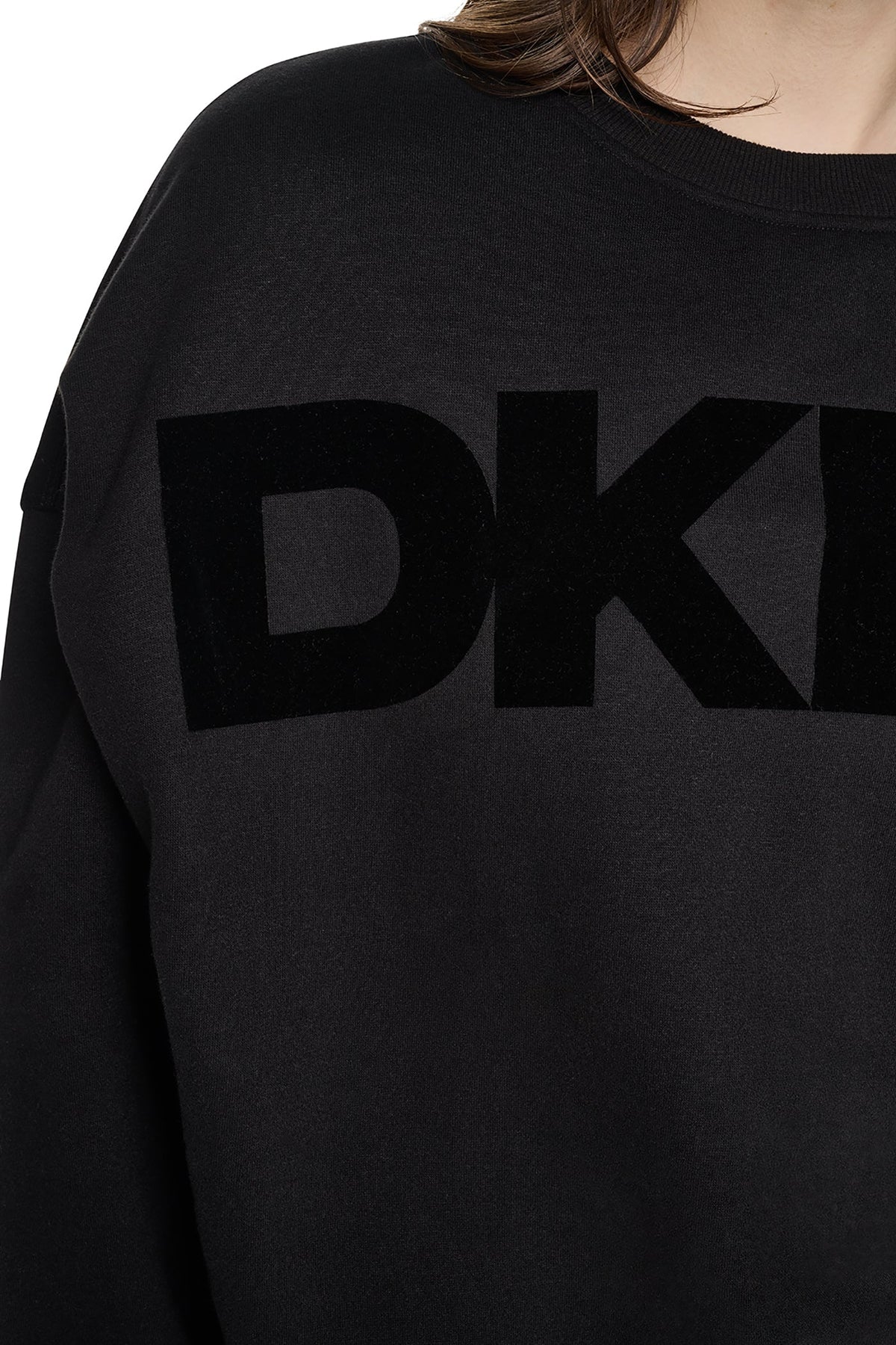 FLOCKED VARSITY LOGO SWEATSHIRT