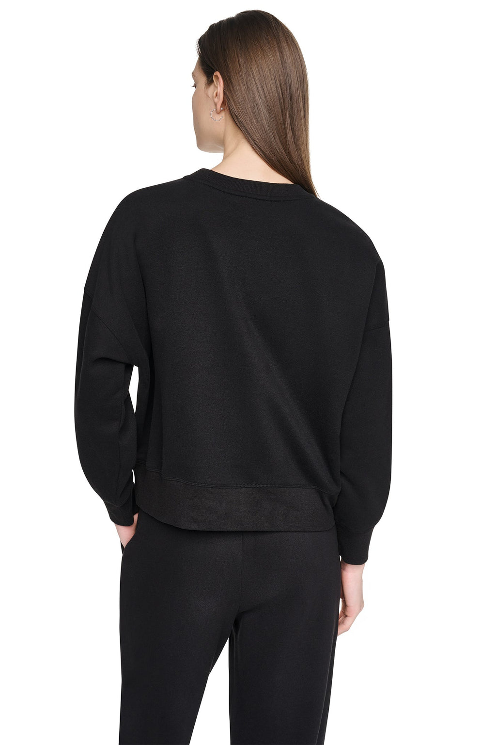 FLOCKED VARSITY LOGO SWEATSHIRT