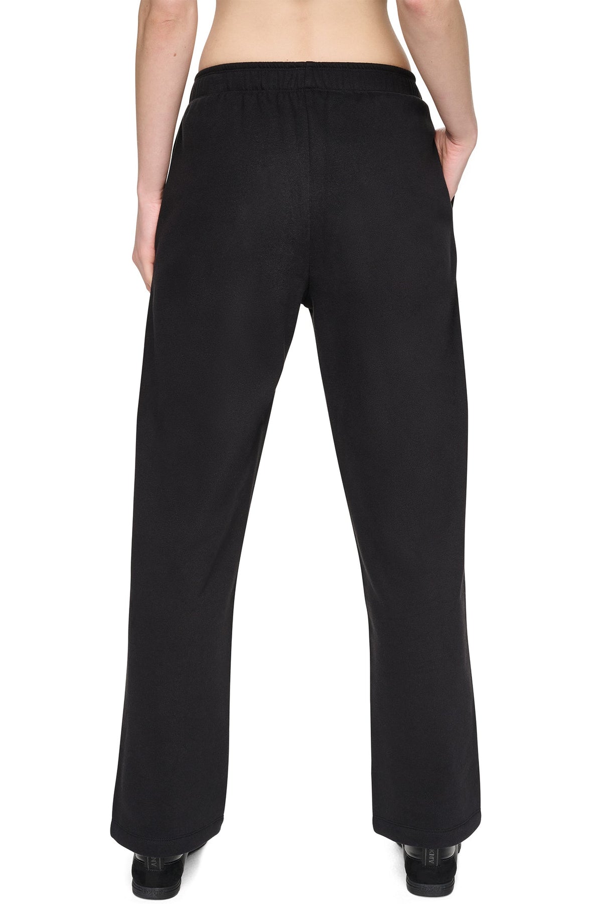HIGH RISE FLOCKED LOGO RELAXED PANT