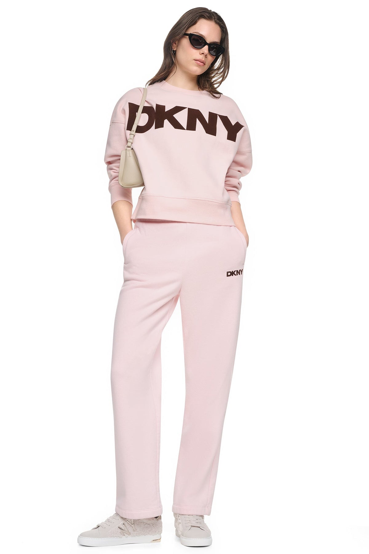 FLOCKED VARSITY LOGO SWEATSHIRT