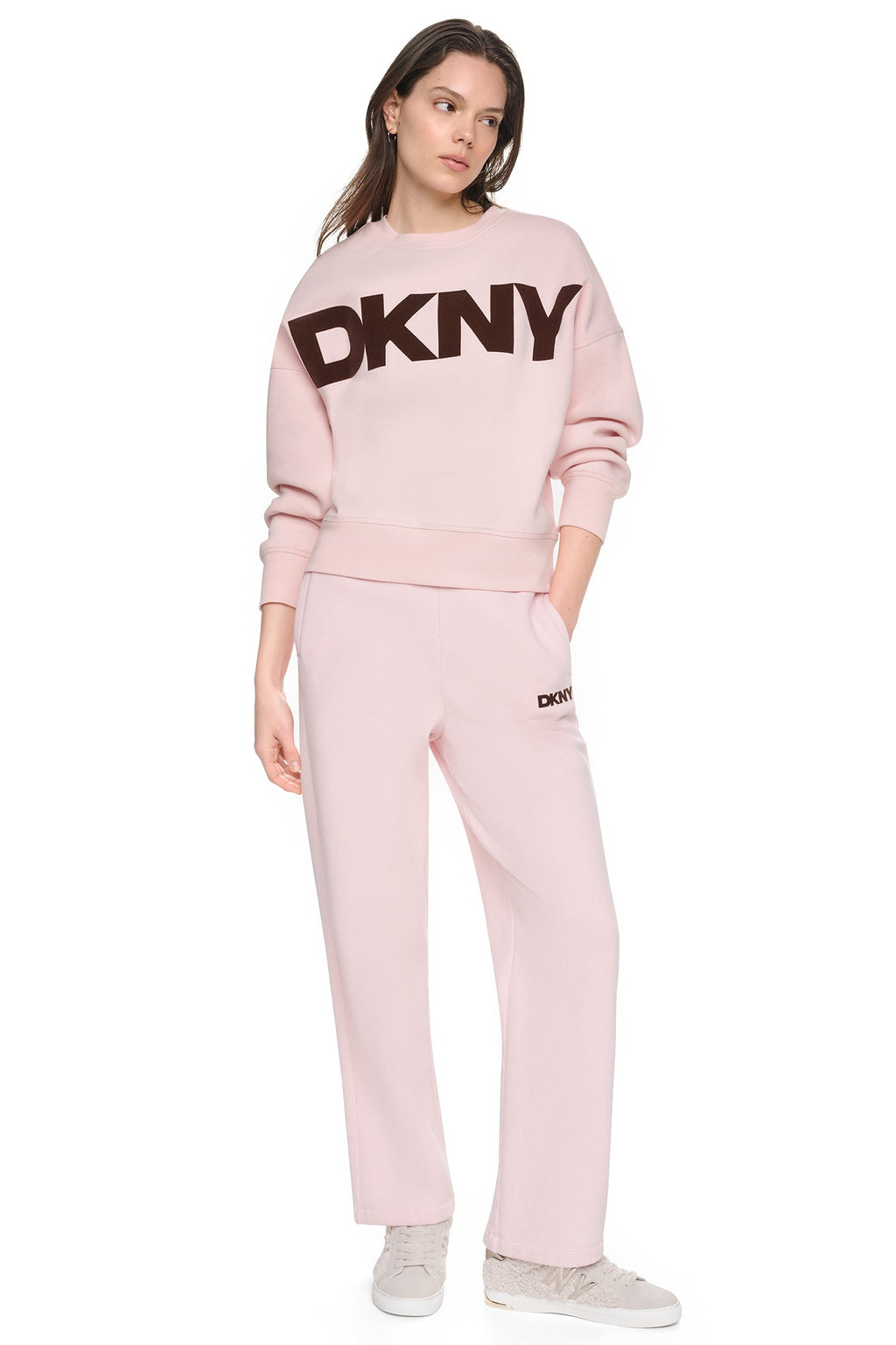 FLOCKED VARSITY LOGO SWEATSHIRT