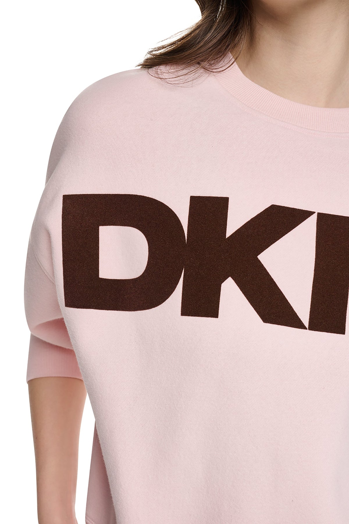 FLOCKED VARSITY LOGO SWEATSHIRT