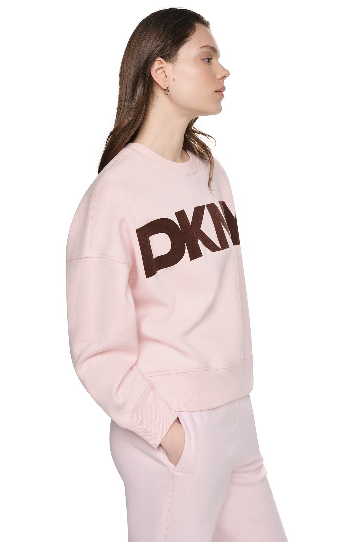 FLOCKED VARSITY LOGO SWEATSHIRT