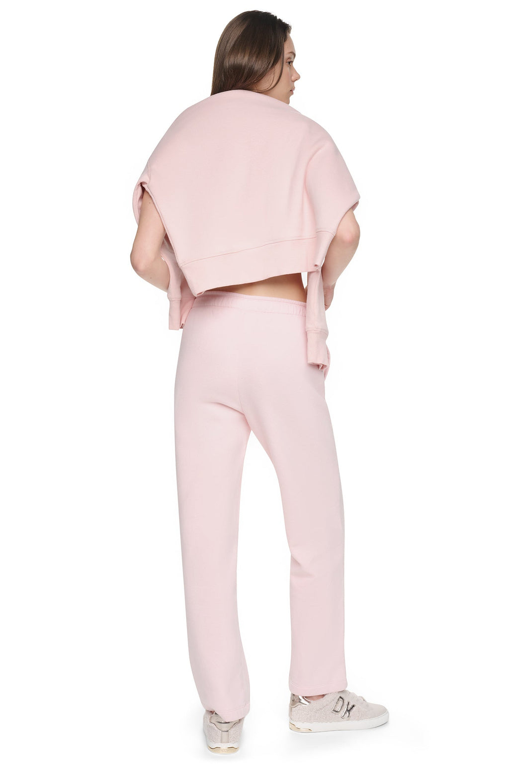 HIGH RISE FLOCKED LOGO RELAXED PANT