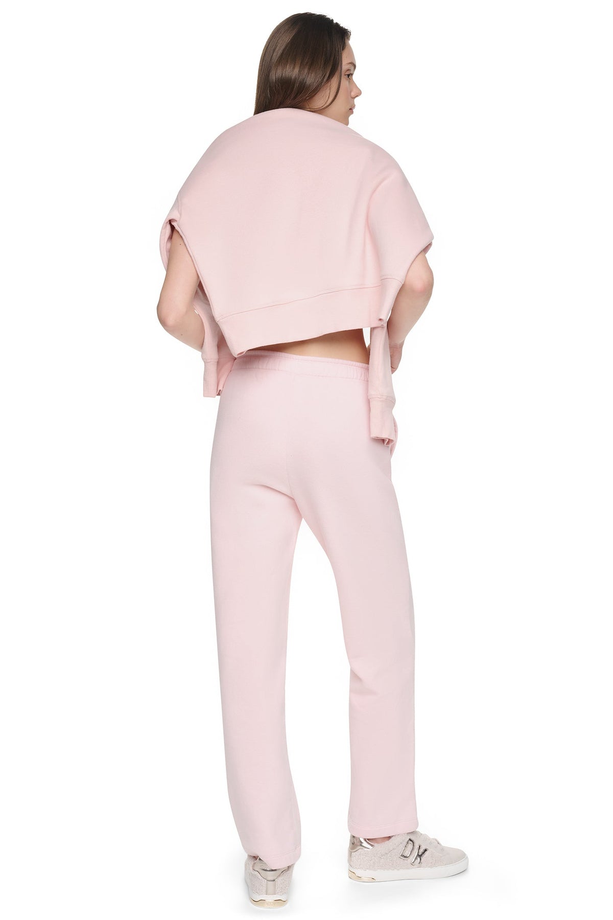 HIGH RISE FLOCKED LOGO RELAXED PANT