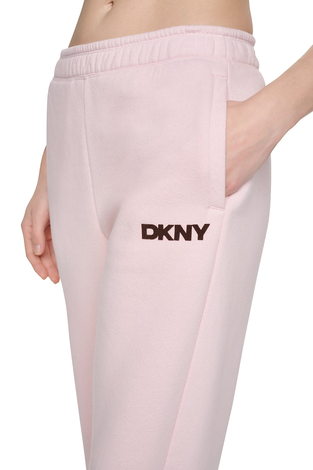 HIGH RISE FLOCKED LOGO RELAXED PANT