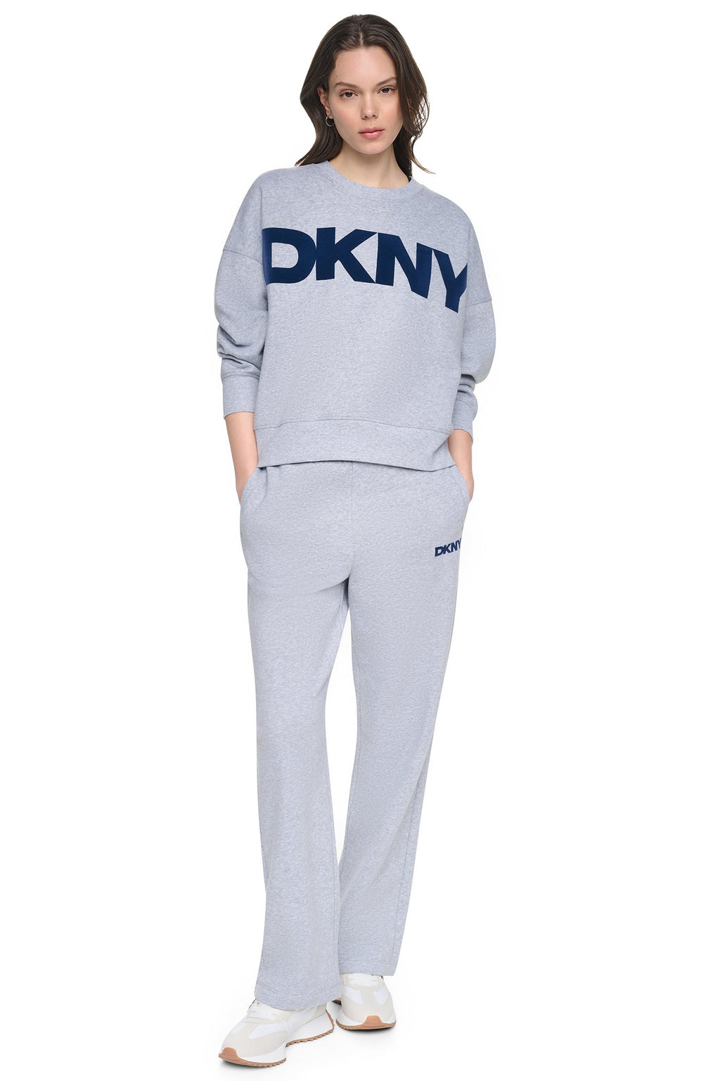 FLOCKED VARSITY LOGO SWEATSHIRT