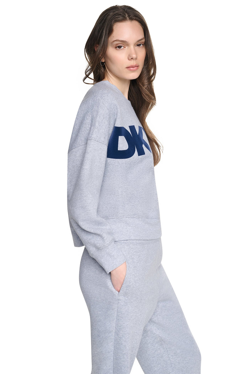FLOCKED VARSITY LOGO SWEATSHIRT