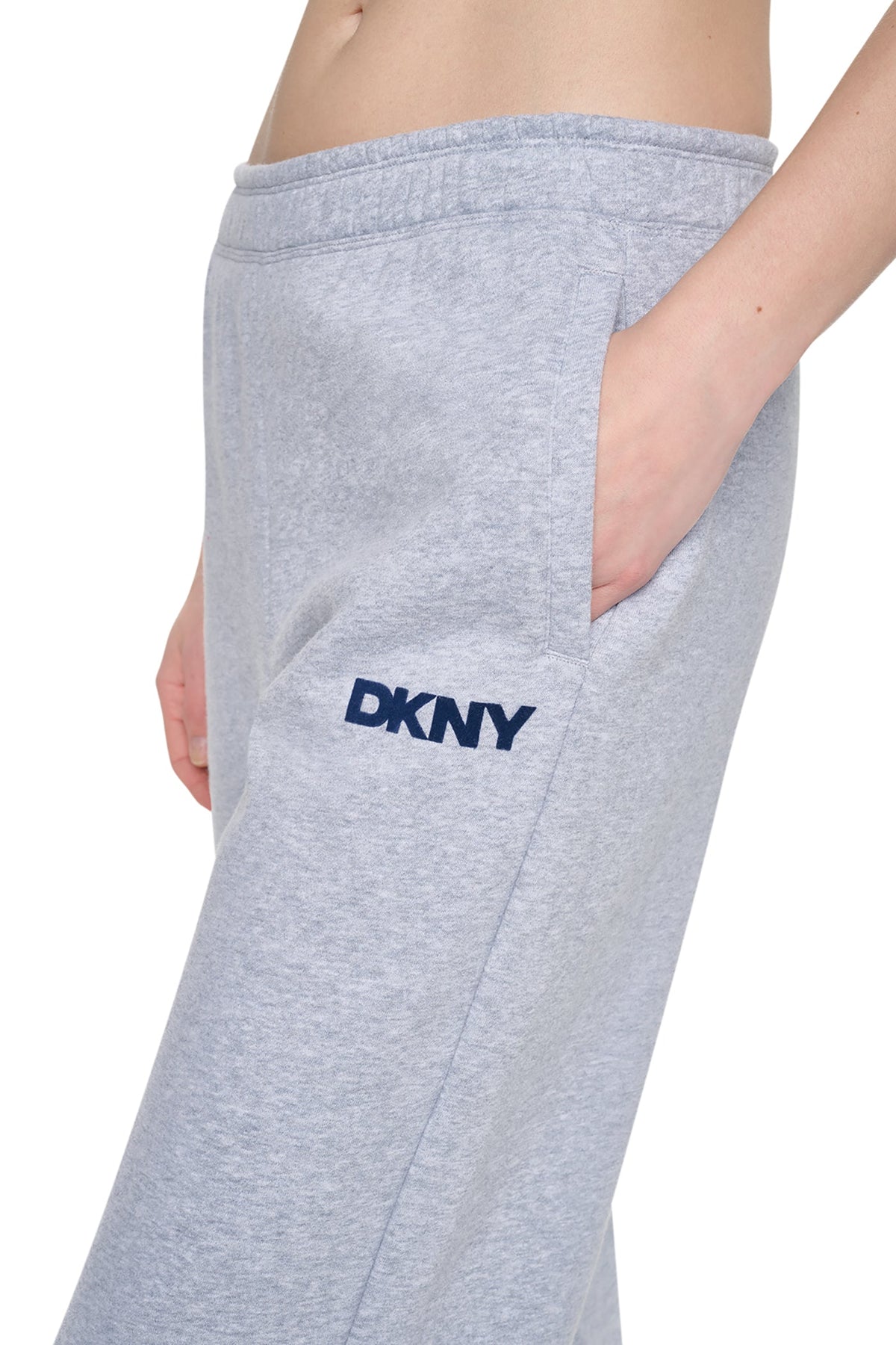 HIGH RISE FLOCKED LOGO RELAXED PANT