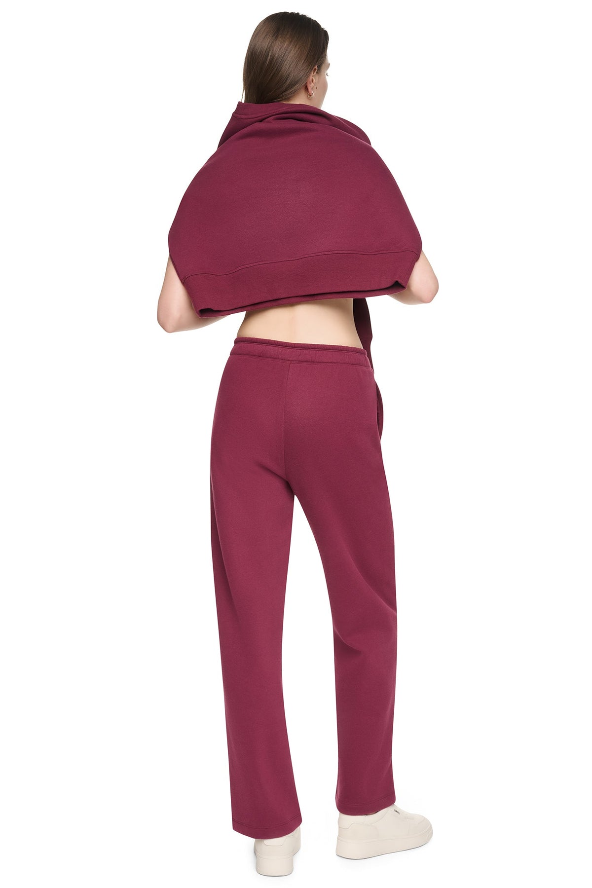 HIGH RISE FLOCKED LOGO RELAXED PANT