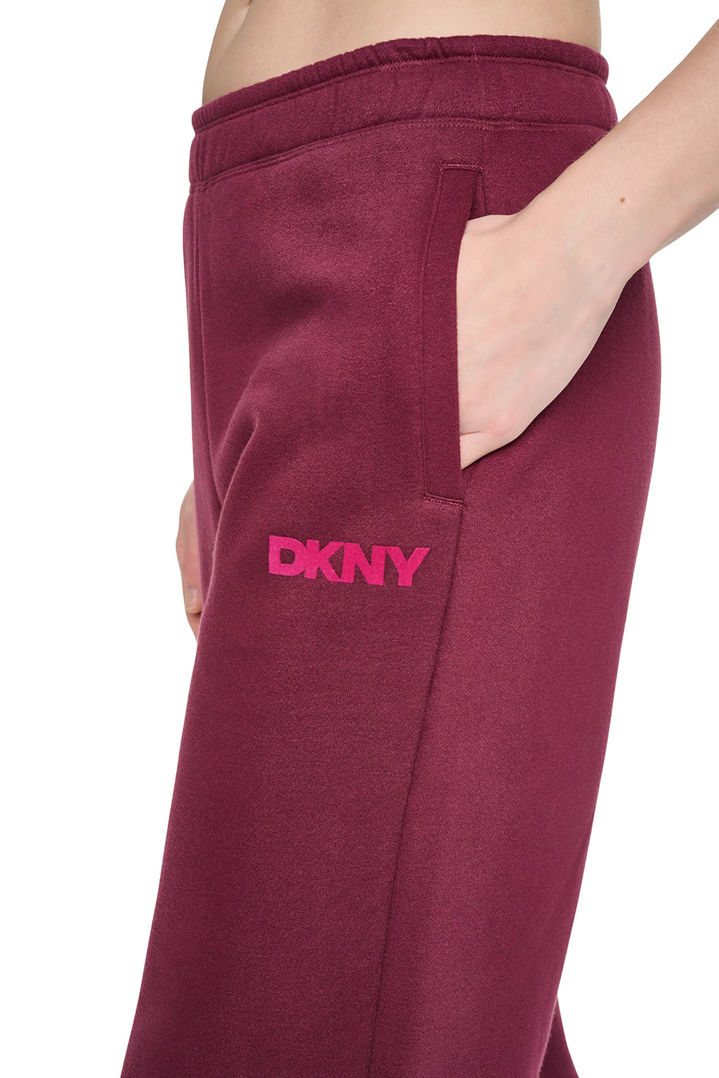 HIGH RISE FLOCKED LOGO RELAXED PANT