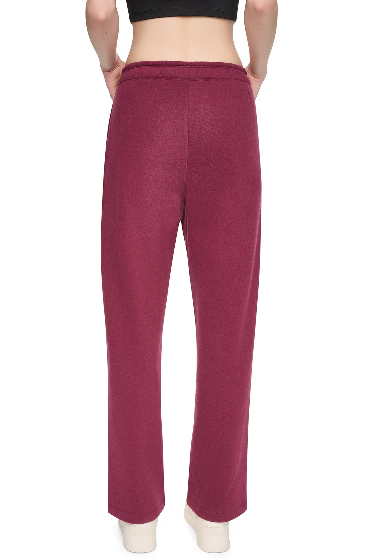 HIGH RISE FLOCKED LOGO RELAXED PANT