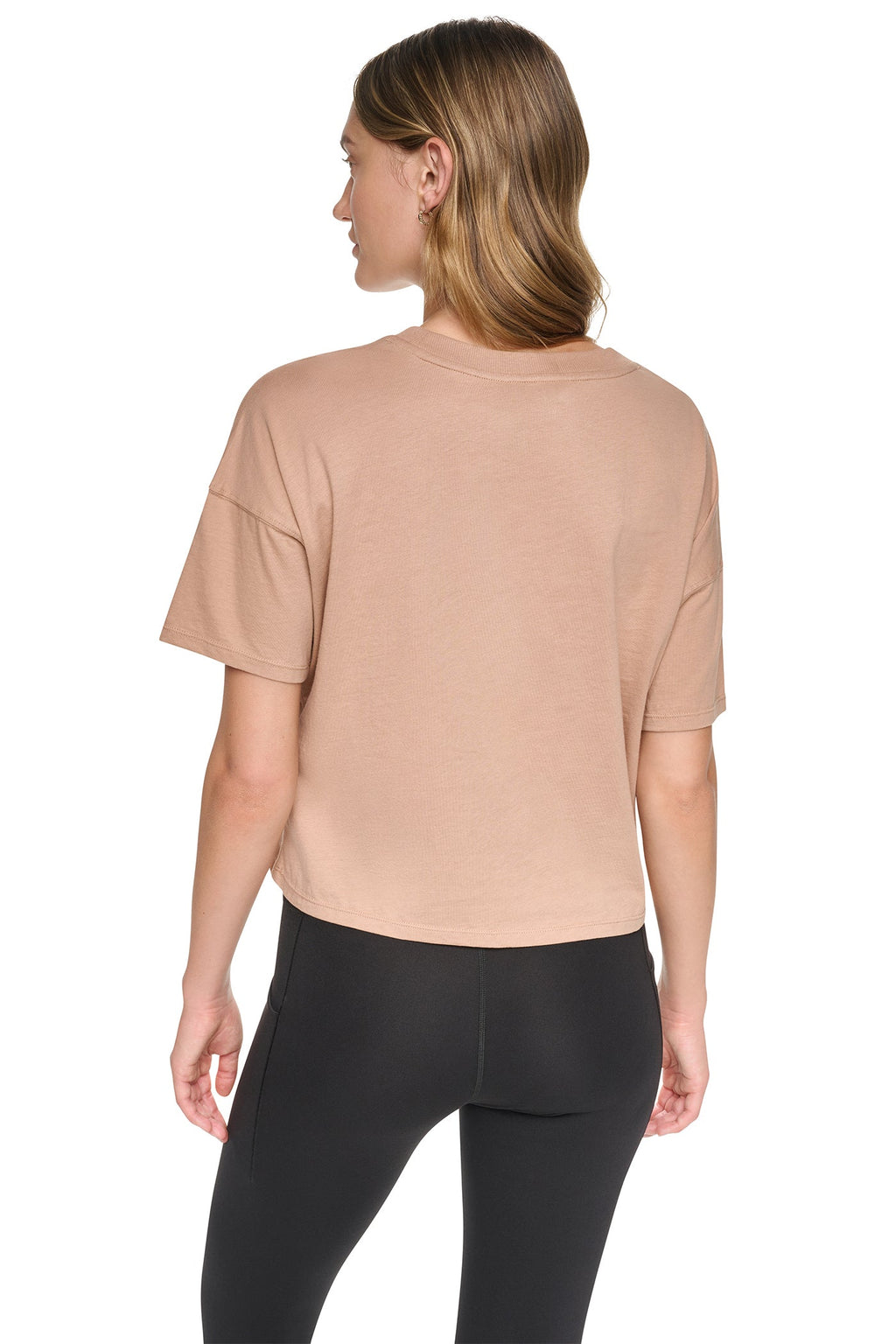 CROPPED CRYSTAL STACKED LOGO TEE