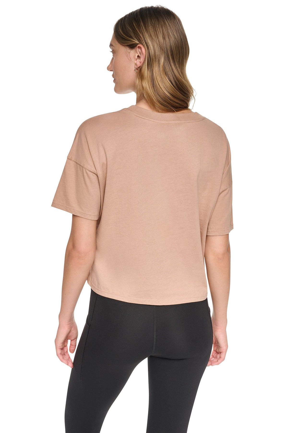 CROPPED CRYSTAL STACKED LOGO TEE