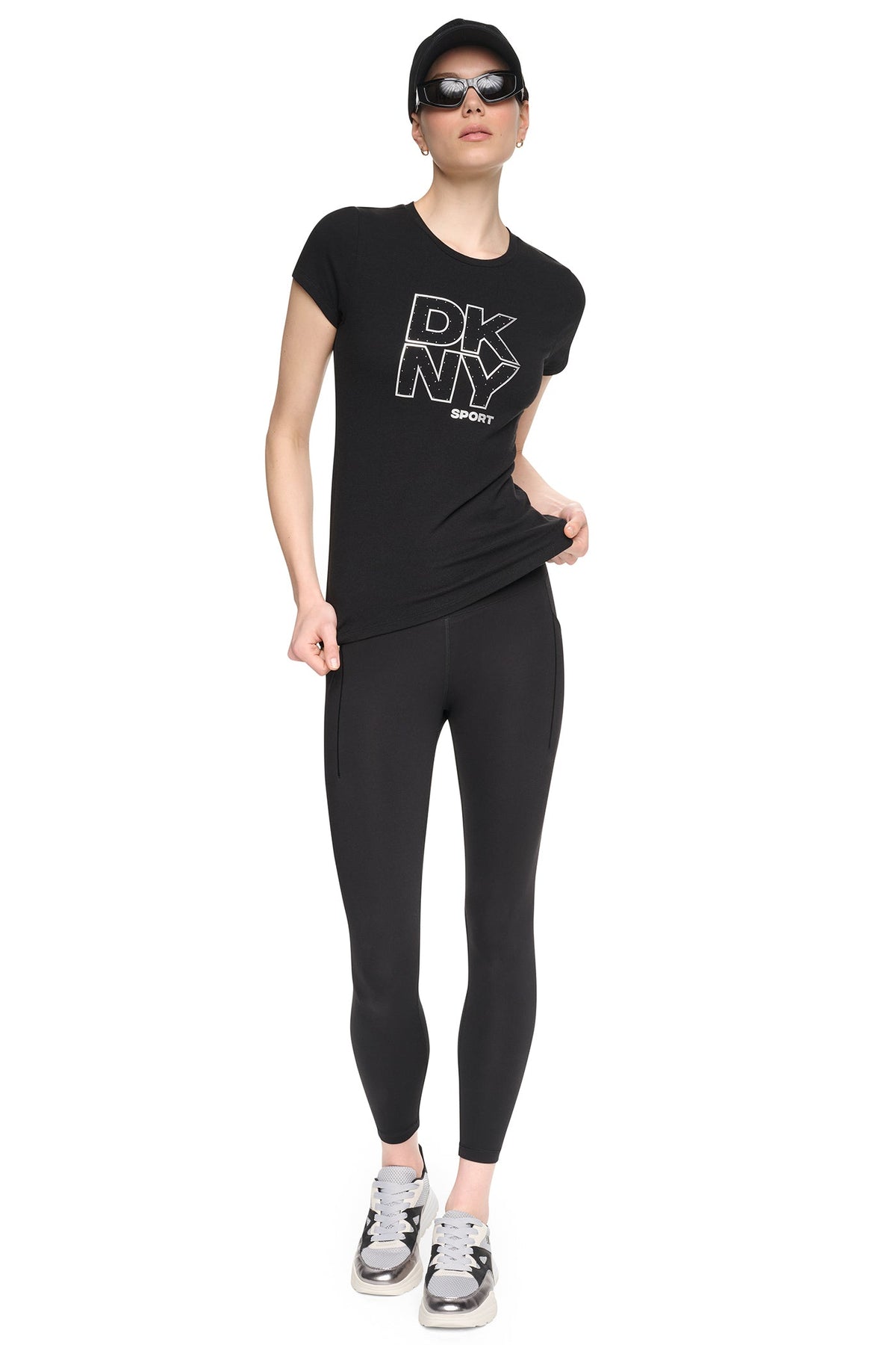 CRYSTAL METALLIC LOGO BABY TEE