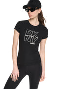 CRYSTAL METALLIC LOGO BABY TEE
